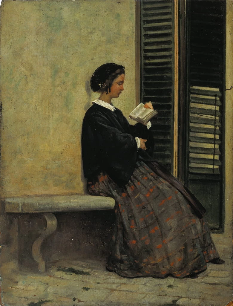 85-La lettura (1864-1867 circa)-Pinacoteca di Bari Corrado Giaquinto-Bari-Italia 